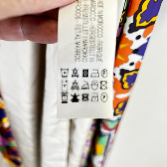 Zara Satin Effect Colorful Boho Floral Belted LS Kimono Duster Robe Size S - Picture 14 of 16